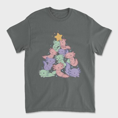 Axolotl Christmas Tree, Tricou Barbati (Unisex)