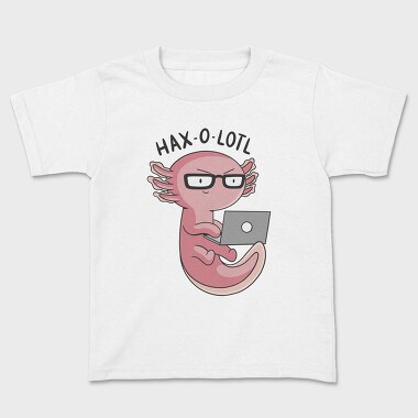 Axolotl Hacker With Computer Haxolotl, Tricou Copii