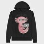 Axolotl Hacker With Computer Haxolotl, Hanorac Oversize Barbati (Unisex)