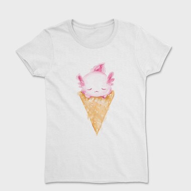 Axolotl Ice Cream Watercolor, Tricou Femei