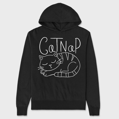 Cat Taking A Nap, Hanorac Oversize Barbati (Unisex)