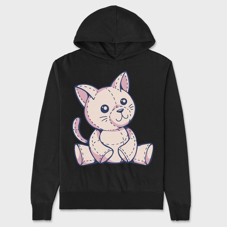 Cat Toy Plushie, Hanorac Oversize Barbati (Unisex)