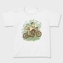 Bicycle Frogs Vintage Riding A Bike, Tricou Copii