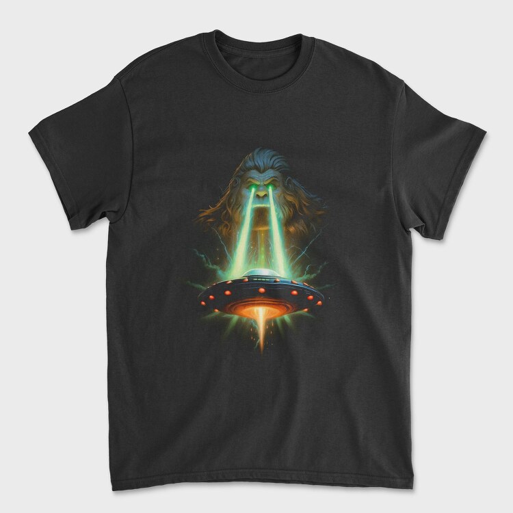 Bigfoot And Ufo, Tricou Barbati (Unisex)