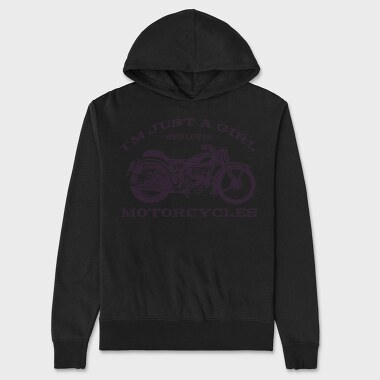 Biker Girl Love Motorcycles, Hanorac Oversize Barbati (Unisex)