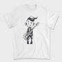 Character Holding Guitar Punk, Tricou Barbati (Unisex)
