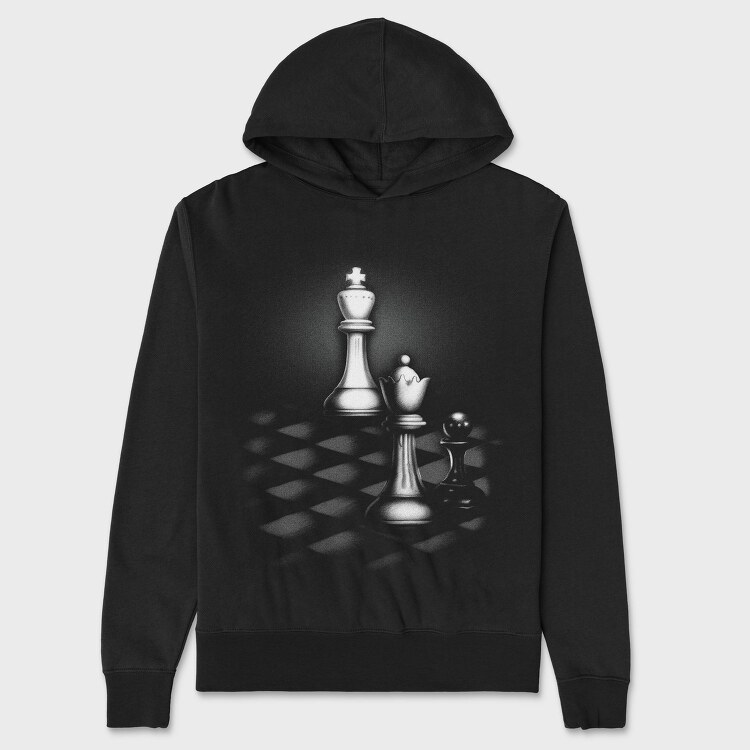 Chess Pieces In The Shadows, Hanorac Oversize Barbati (Unisex)
