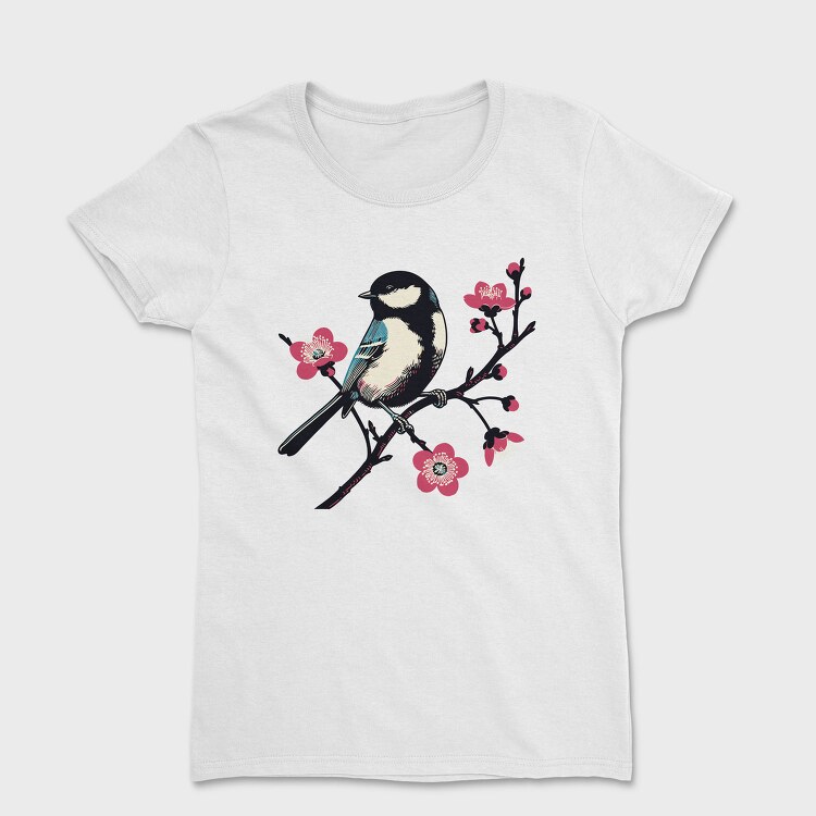 Chickadee On Blossom, Tricou Femei