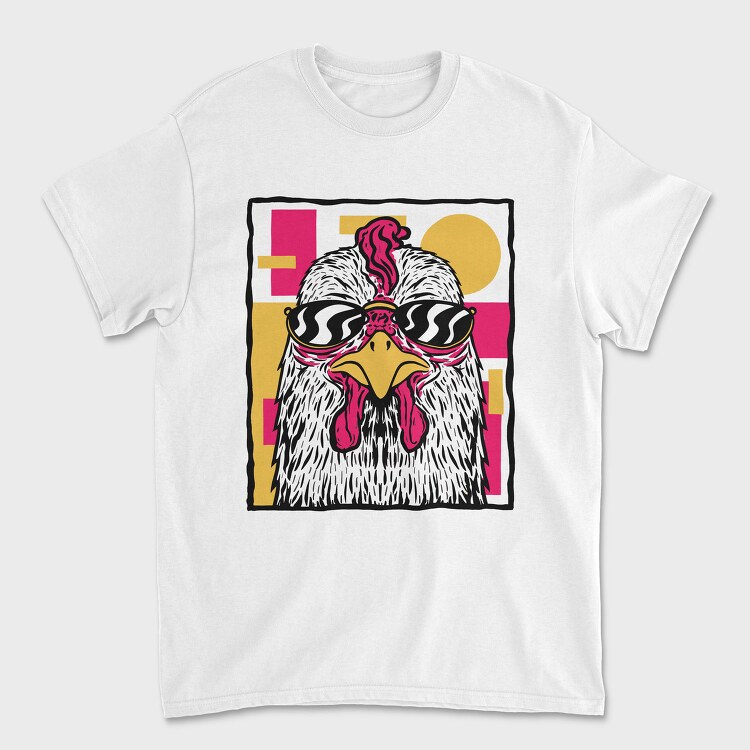 Chicken With Sunglasses Hen Glasses, Tricou Barbati (Unisex)