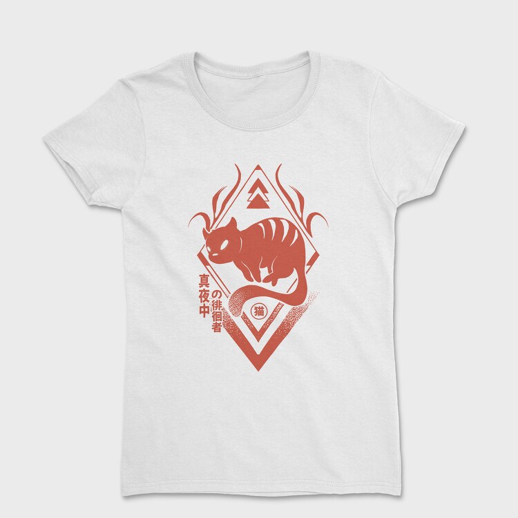 Chinese Zodiac Cat Dark Animals, Tricou Femei