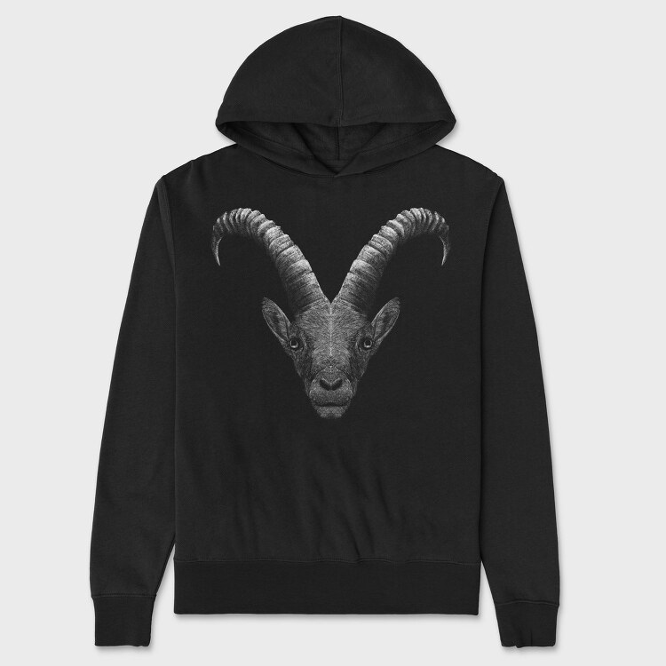 Alpine Goat Ibex, Hanorac Oversize Barbati (Unisex)