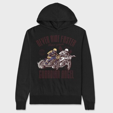 Angel Biker Ride Faster, Hanorac Oversize Barbati (Unisex)