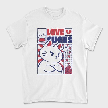 Angry Cat Anti Valentines Day Valentine, Tricou Barbati (Unisex)