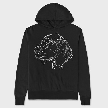 Chalk Dog Face Deutsch Kurzhaar, Hanorac Oversize Barbati (Unisex)