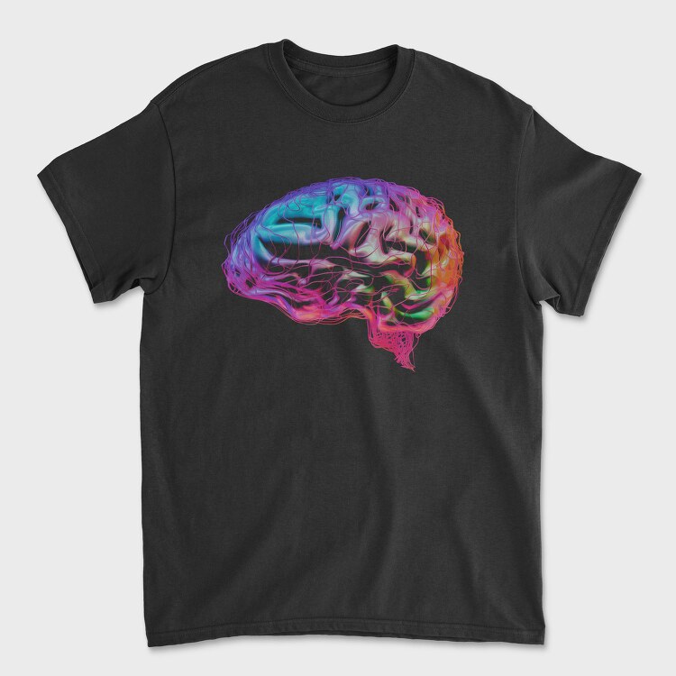 Colorful Brain Abstract Art, Tricou Barbati (Unisex)