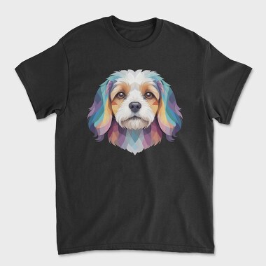 Colorful Cavachon Dog, Tricou Barbati (Unisex)