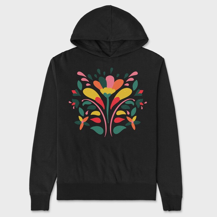 Colorful Flower Floral 03, Hanorac Oversize Barbati (Unisex)