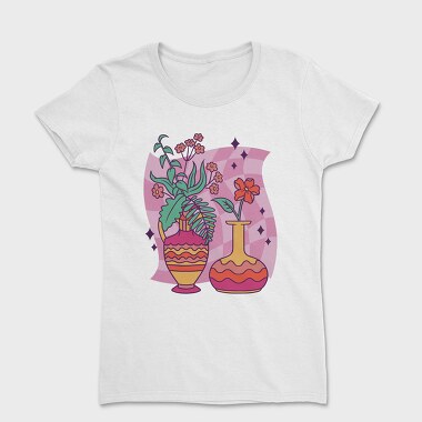 Colorful Flower Vases, Tricou Femei