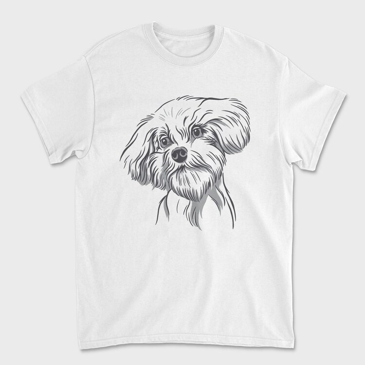 Cool Dog Illustration Doodle, Tricou Barbati (Unisex)