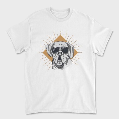 Cool Dog Wearing Sunglasses, Tricou Barbati (Unisex)