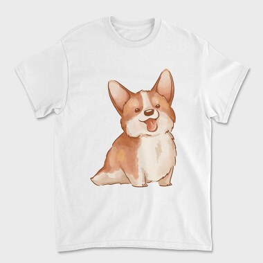 Corgi Smile, Tricou Barbati (Unisex)
