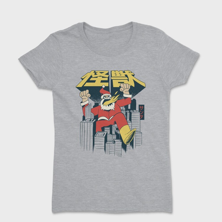 Christmas Santa Monster Destroying City Attack, Tricou Femei
