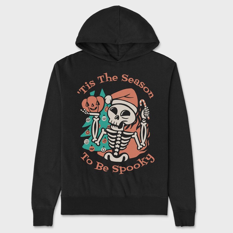 Christmas Skeleton This The Season To Be Spooky, Hanorac Oversize Barbati (Unisex)