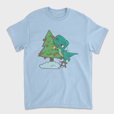 Christmas T Rex And Tree Chistmas, Tricou Barbati (Unisex)