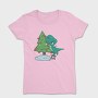 Christmas T Rex And Tree Chistmas, Tricou Femei