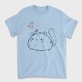 Chubby Cat And Butterfly Sketch, Tricou Barbati (Unisex)