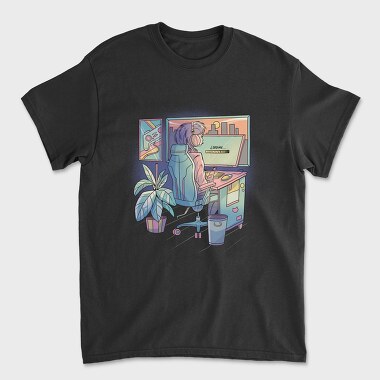 Anime Gamer Girl Vaporwave, Tricou Barbati (Unisex)