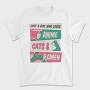 Anime Girl Cat And Ramen, Tricou Barbati (Unisex)