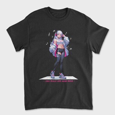 Anime Music Lover Girl, Tricou Barbati (Unisex)