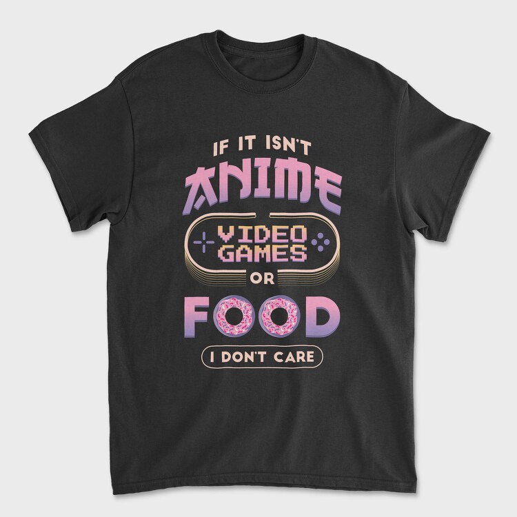 Anime Video Games Food, Tricou Barbati (Unisex)