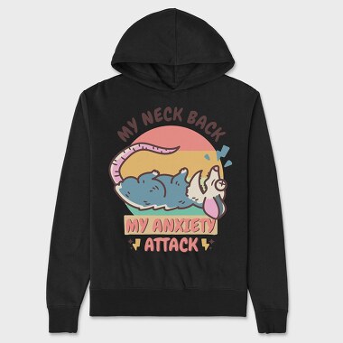 Anxiety Opossum, Hanorac Oversize Barbati (Unisex)