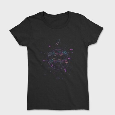 Aquarius Floral Zodiac Sign Aqarius, Tricou Femei
