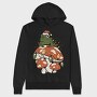 Cottagecore Christmas Frog, Hanorac Oversize Barbati (Unisex)