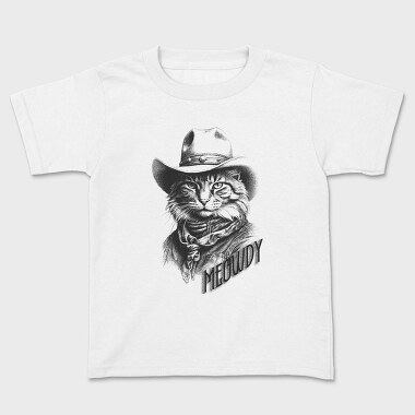 Cowboy Cat In Hat, Tricou Copii