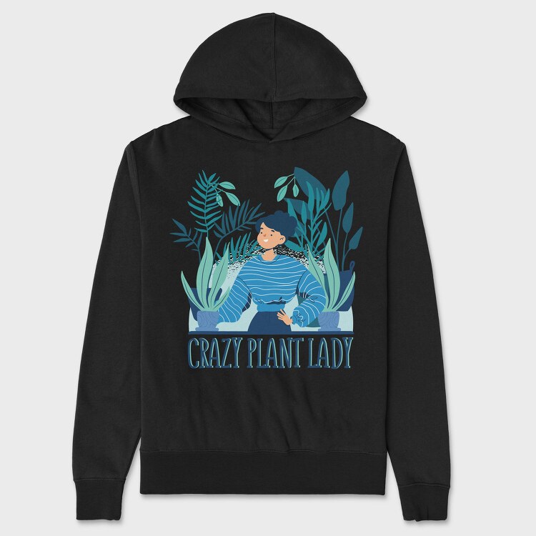 Crazy Plant Lady, Hanorac Oversize Barbati (Unisex)