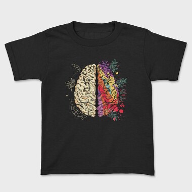 Creative And Logical Human Brain Half, Tricou Copii