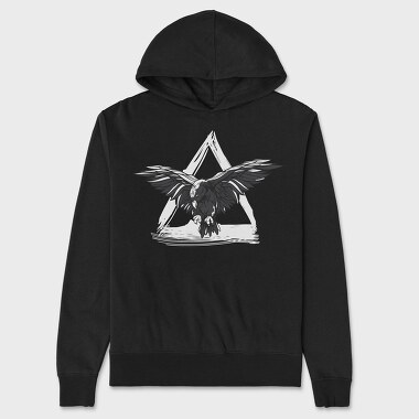 Crow Flying Triangle, Hanorac Oversize Barbati (Unisex)
