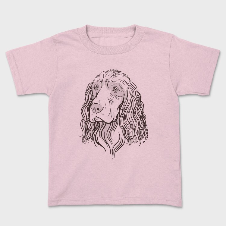 Cocker Illustration Spaniel Dog, Tricou Copii