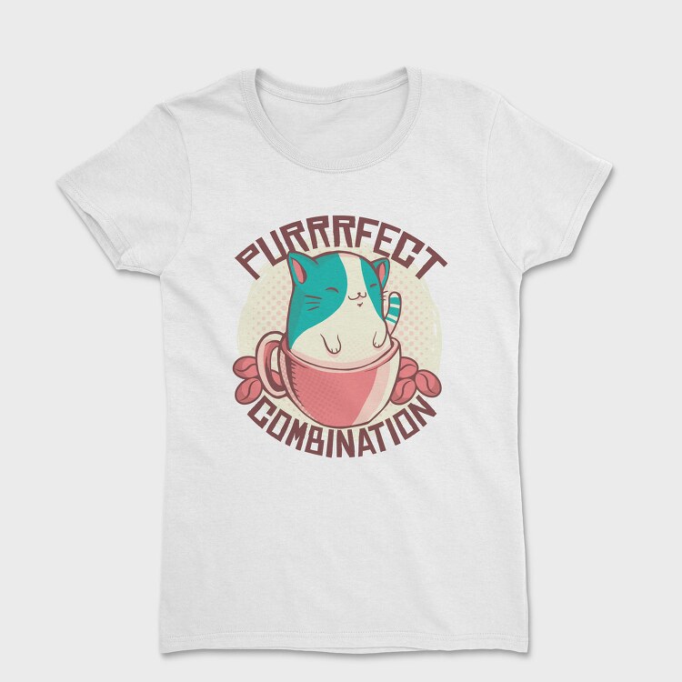 Coffee Cat Combination Mug Purrr Combo, Tricou Femei