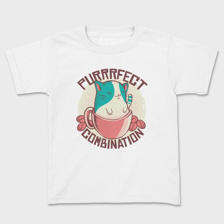 Coffee Cat Combination Mug Purrr Combo, Tricou Copii