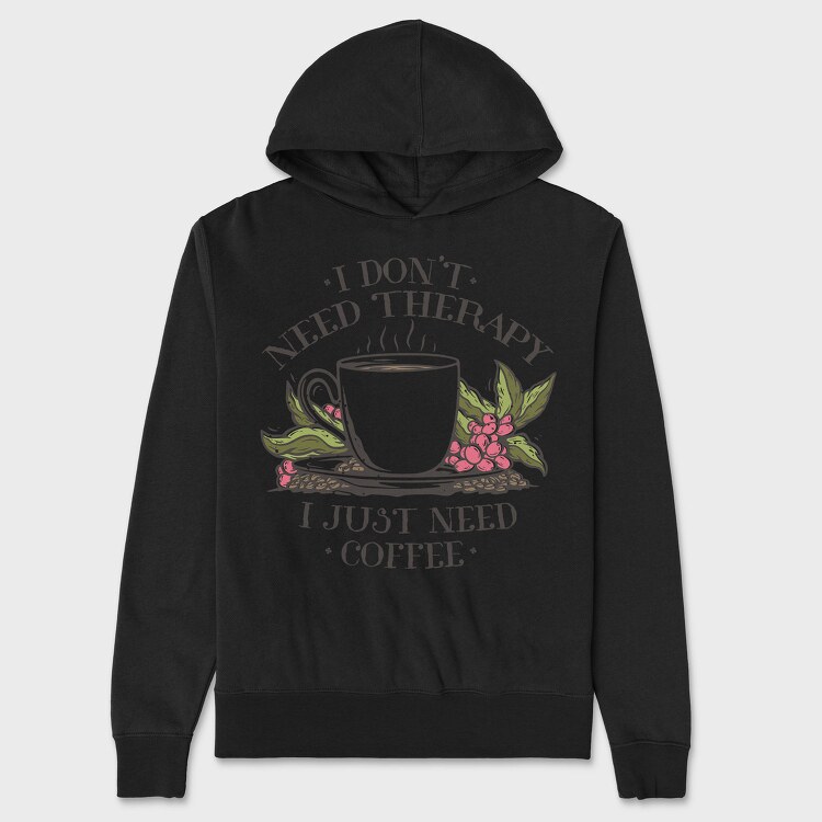 Coffee Drink And Grapes Coffecup, Hanorac Oversize Barbati (Unisex)