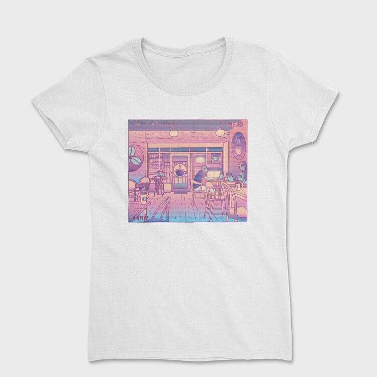 Coffee Shop Vaporwave, Tricou Femei