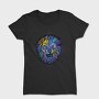 Colorful Angry Lion Vaporwave, Tricou Femei