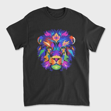 Colorful Lion Head, Tricou Barbati (Unisex)