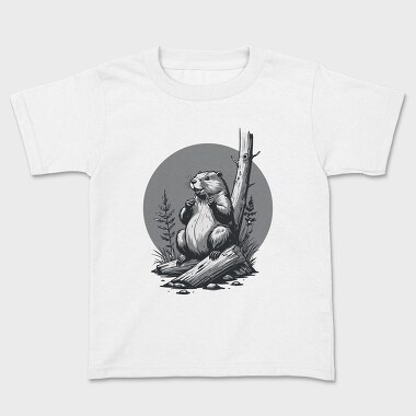 Contemplative Beaver, Tricou Copii