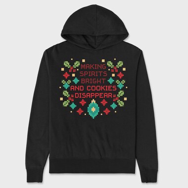 Cookies Festive Christmas Disappear, Hanorac Oversize Barbati (Unisex)